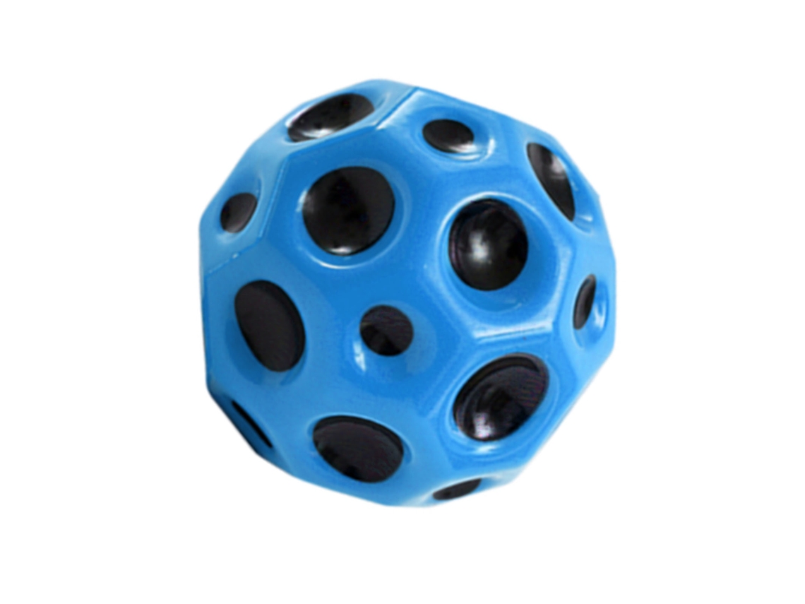 Bola Espacial de Espuma Elástica ATS, Alta Elasticidade, para Treinamento de Coordenação Motora, 66mm Azul