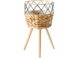 Vaso Para Plantas - Cesto De Madeira Para Uso Interno E Externo - Decoração Estilo Fazenda
