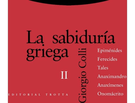 Livro La Sabiduría Griega Ii de Giorgio Colli (Espanhol)