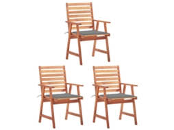 Outdoor Chair, Outdoor Chairs Vidaxl Cinzeto Madeira De Acácia (n/a)