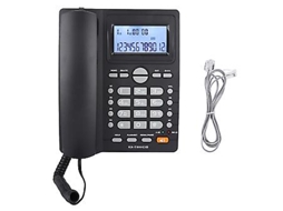 Telefone Com Fio, Porta Dupla, Extensão, Identificador De Chamadas E Viva Voz Brilvibera (preto)