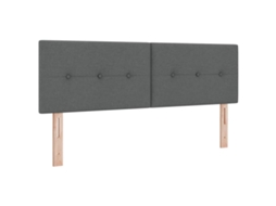 Cabeceira com Cabeceira Cinza Escuro 144 cm Couro Sintético MAISON EXCLUSIVE