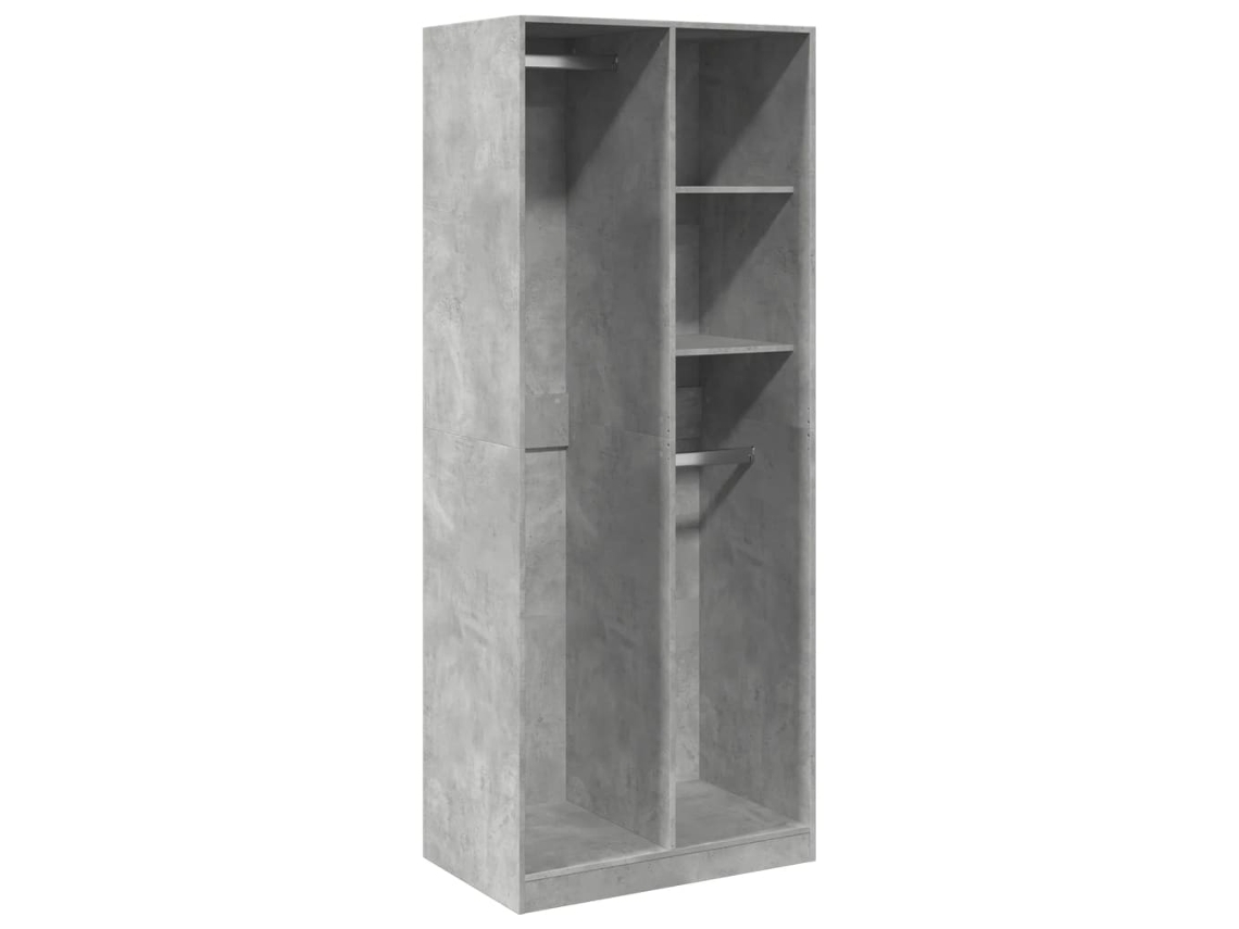 Conjunto 1 Wardrobe, Wardrobes Vidaxl Cinzeto Madeira Processada (80 X 50 X 200 Cm)