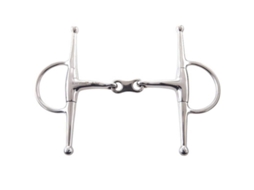 Bocados de Bochecha Inteira e de Caracol com Elos Franceses para Cavalos WEATHERBEETA Korsteel 11,5 cm