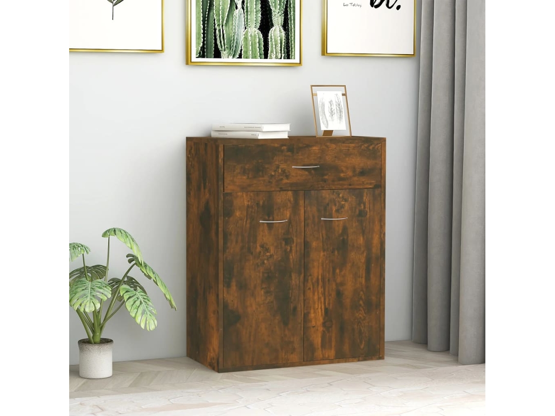Aparador 60x30x75 cm Derivados de Madera Color Roble Ahumado