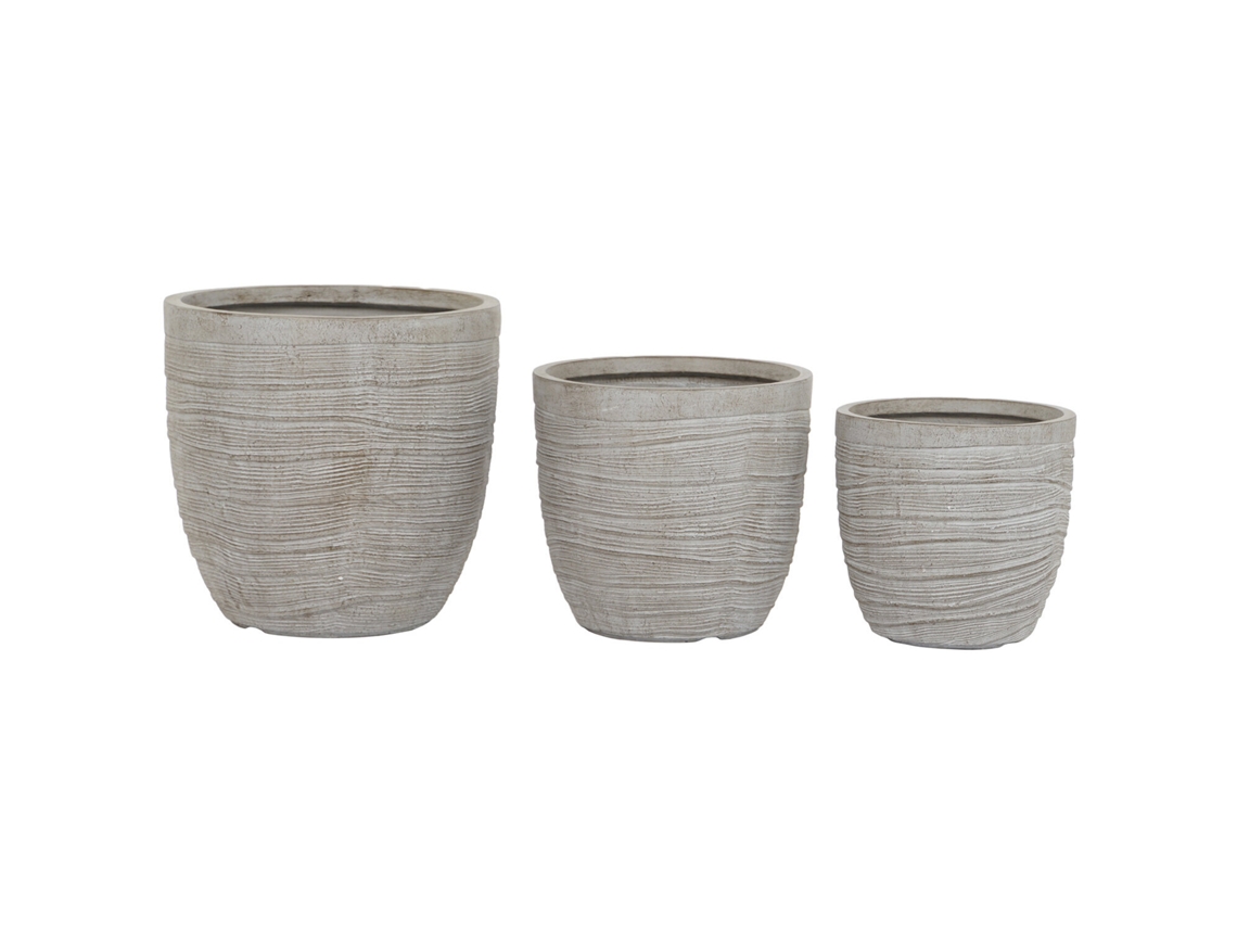 Conjunto de 3 Vasos de Fibra de Vidro e Magnésio 20 Cm ALEXANDRA HOUSE LIVING (45 X 45 X 43,5 Cm)