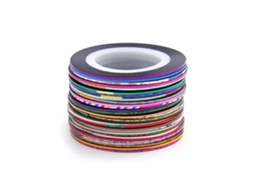 30 Rollos De Cinta De Arte Para Uñas Con Colores Mixtos, Stickers Diy Y Portaherramientas Gratis