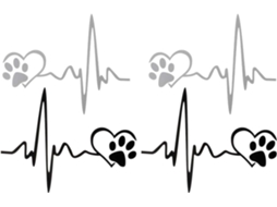 Conjunto De 4 Adesivos De Pata De Cachorro Com Batimento Cardíaco Para Carro, Fáceis De Usar.