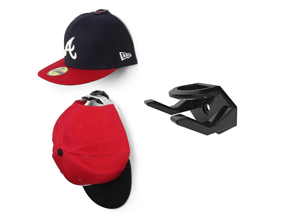 Omni ganchos de Sombreros para Pared Porta Sombreros Adhesivo Minimalista para Gorras de Béisbol Negro