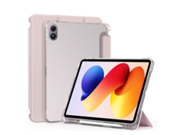 Capa Hexinyigjly Para Redmi Pad 2 Pro De 12,1 Polegadas, Com Suporte Para Caneta, Capa Traseira Transparente. Rosa
