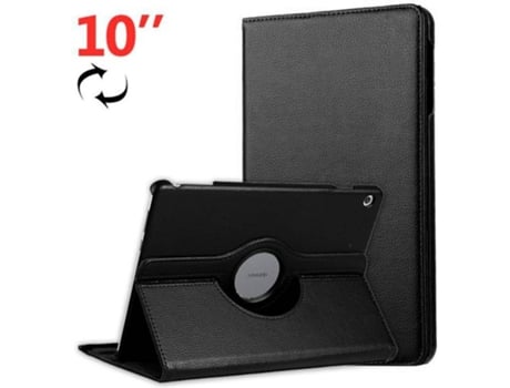 Funda  para Huawei Mediapad M5 Lite Polipiel Liso Negro 10.1 pulg