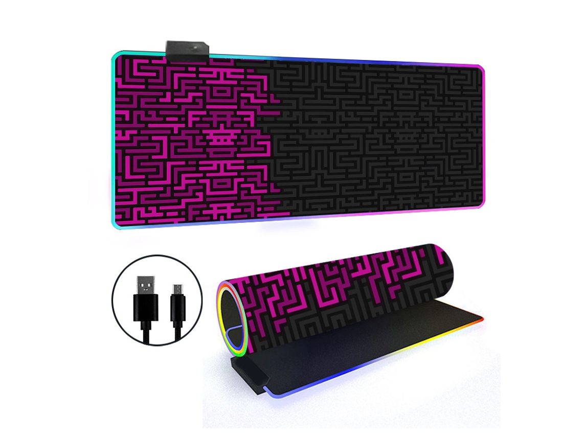 Mousepad Tapete De Mesa Retroiluminado Rgb Com Linhas Simples Brilvibera (estilo 10, 3006003mm)
