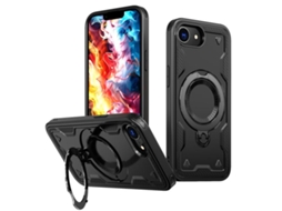 Capa Armor Híbrida Pc Tpu Para Iphone 16e - Suporte De Anel Magsafe