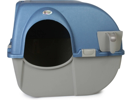 Caixa de Areia para Gato OMEGA PAW Roll N'Clean Litter (Azul - 43x50x42 cm - Pequeno)