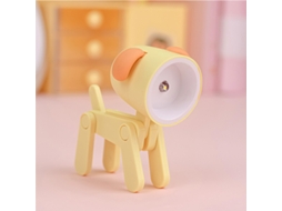 Mini lâmpada noturna de estimação fofa kawaii led mesa apoio celular decorativo cão amarelo S/MARCA