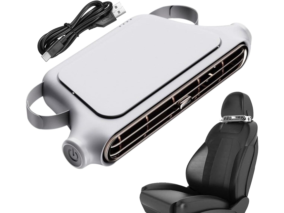 Mini Ventilador Para Encosto De Cabeça Carro, Mini Refrigerador, Mini Ar Condicionado