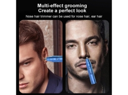 Nariz E Orelhas À Prova Dágua Portátil Aparador De Pelos Faciais Kit De Preparação Corporal Para Homens E Mulheres Yizhood (branco)