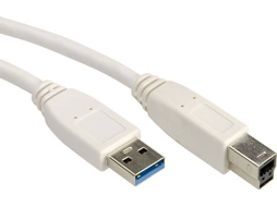 Cabo de Dados VALUE (USB A - USB B - 80 cm - Branco)