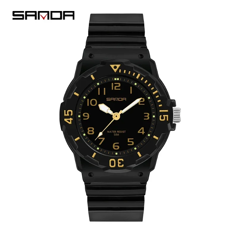 Relógio Feminino MDUG resistente à água até 50 metros, pulseira de Tpu, cores variadas