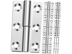 Dobradiças Prateadas De Aço Inoxidável 2,5 Polegadas (6,35 Cm) Para