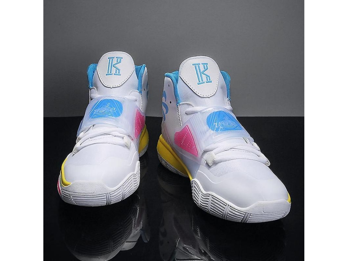 Zapatos De Basquete Juvenis Antiderrapantes Altos Transpirables Com Proteção De Tornozelo Cuarenta Blanco Azul