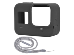 Capa Protetora De Silicone Anti-queda Telesin Para Câmera Ação Gopro Hero8 (preta)-aquaforge