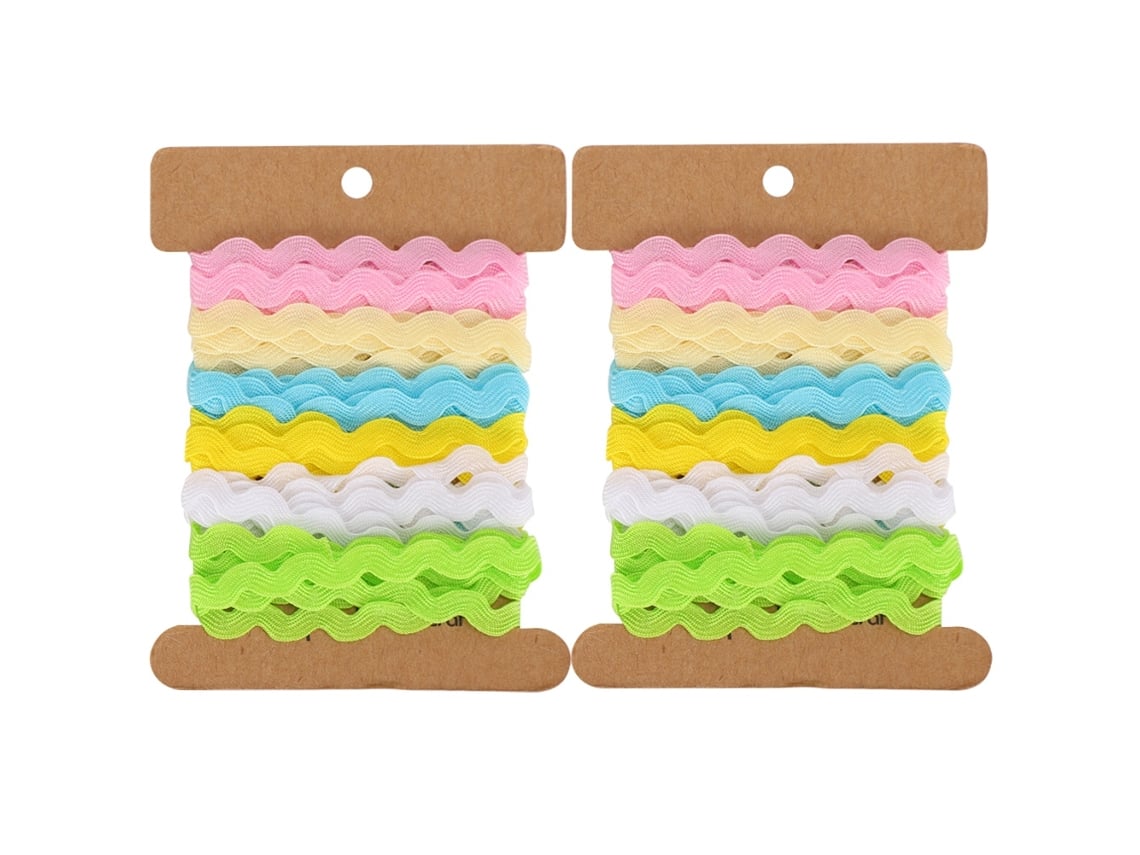Fita Zigue zague Colorida Diy 2 Peças