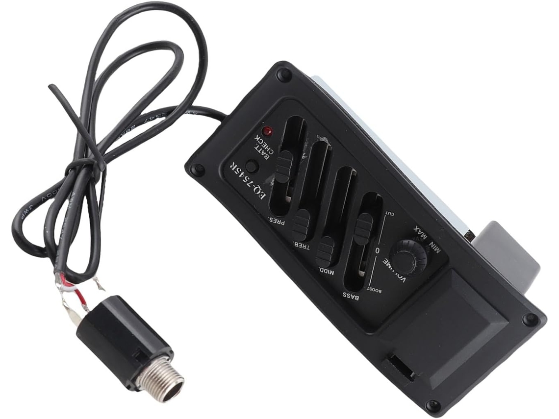 Transdutor De Microfone Para Violão 7545r, Com Equalizador De 4 Bandas