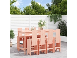 Vidaxl 9 Pcs Conjunto De Bar Para Jardim Madeira De Douglas Maciça