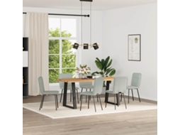 Vidaxl Cadeiras De Jantar 6 Pcs Veludo Cinzento-claro