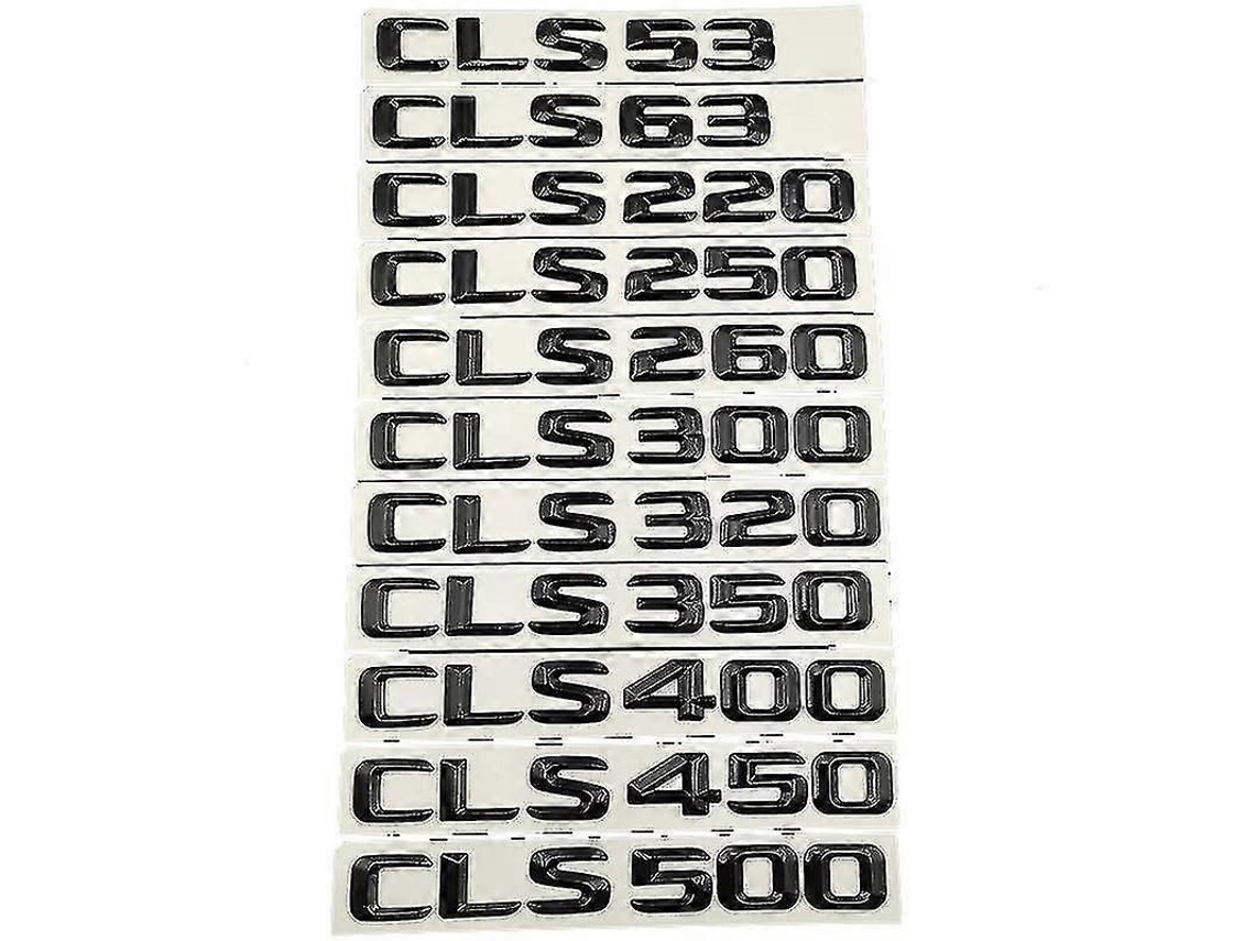 Adesivo 3d Letras Mercedes Benz Para Traseira Carro, Material Abs, Personalizado, Diâmetro 2.3cm, Comprimento 17cm Preto Brilhante