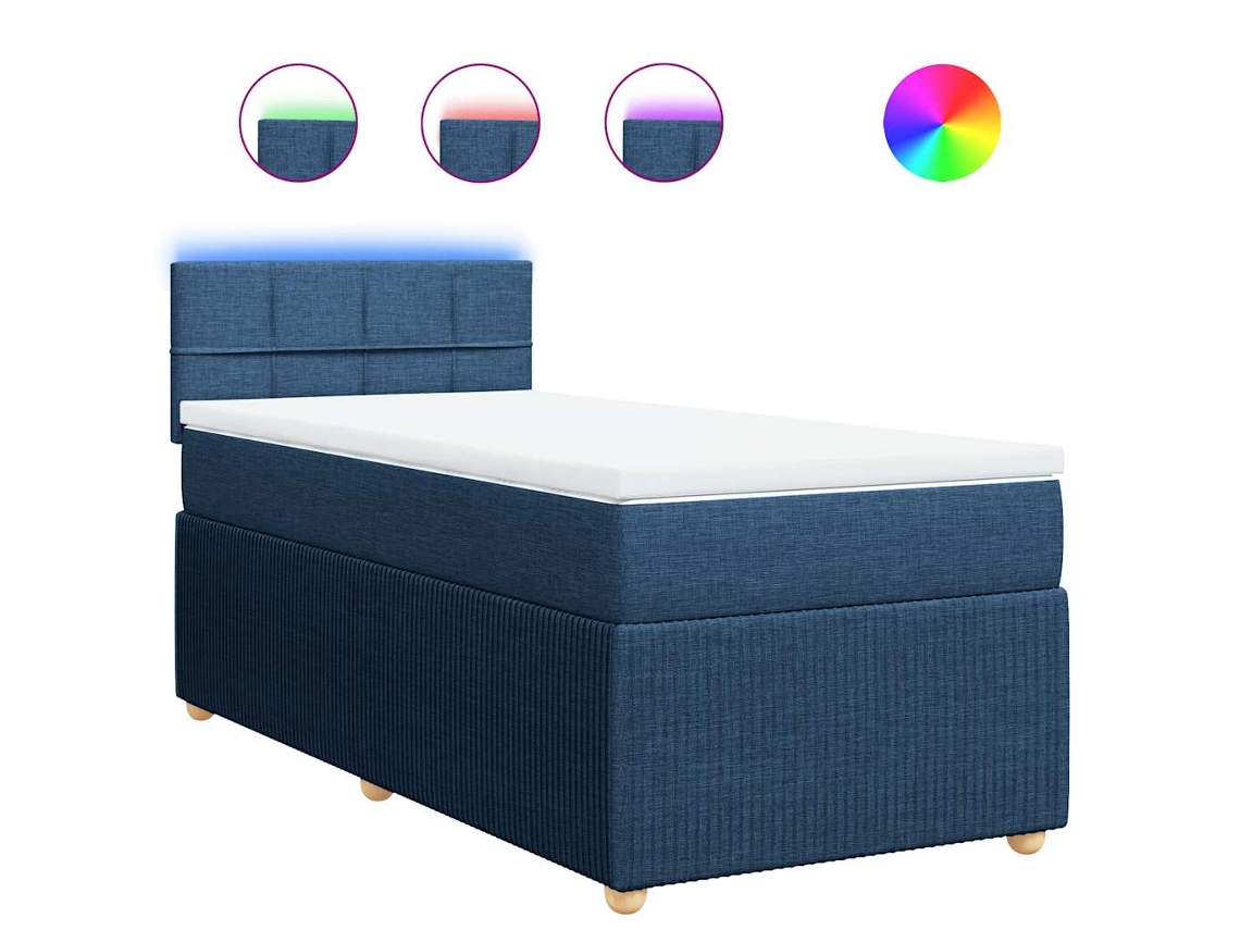 Box Spring Bed, Box Spring Beds Vidaxl Azul Tecido (80 X 200 Cm)