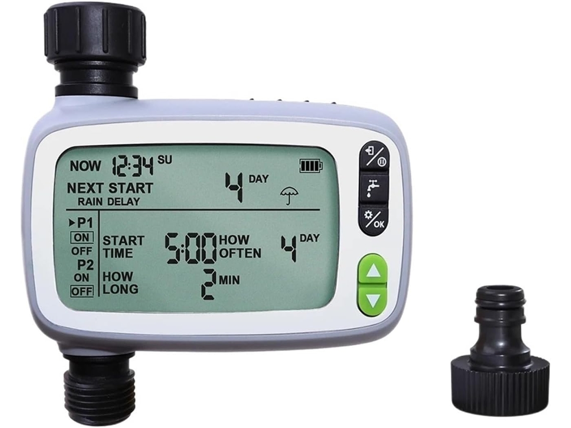 Controlador De Irrigação Automático Para Jardim Com Tela Lcd 4,8