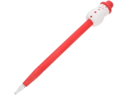 Caneta Esferográfica Stobok Boneco De Neve Natalino Com Refil Gel