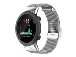 Bracelete para Garmin Forerunner 45/45s/Swim 2 metal milanês prata XIAOMOYU (18mm)