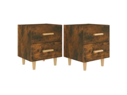 Bed Cabinet, Bed Cabinets Vidaxl Marrom Madeira Processada (n/a)