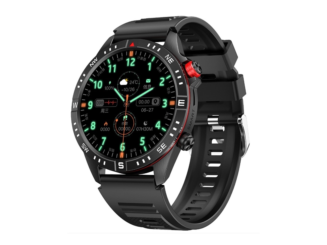 Relógio Inteligente Com Função De Chamada Bluetooth E Notificações Esportivas, Cor Preta.