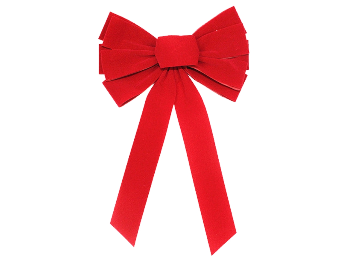 Decorações de Natal Laço de Natal de Flanela Vermelha D:26Cm*40Cm