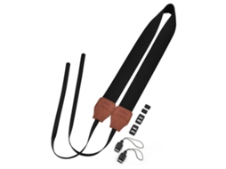 Correa De Cámara De Poliéster Colorida Ancha 1cm Para Hombro Y Cuello Universal (negro)