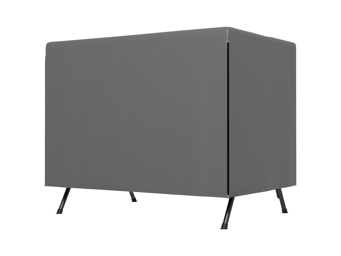 Capa Protetora Para Baloiço De Jardim De 3 Lugares 215x155x150 Cm Impermeável Com Fecho De Correr Cinza Escuro