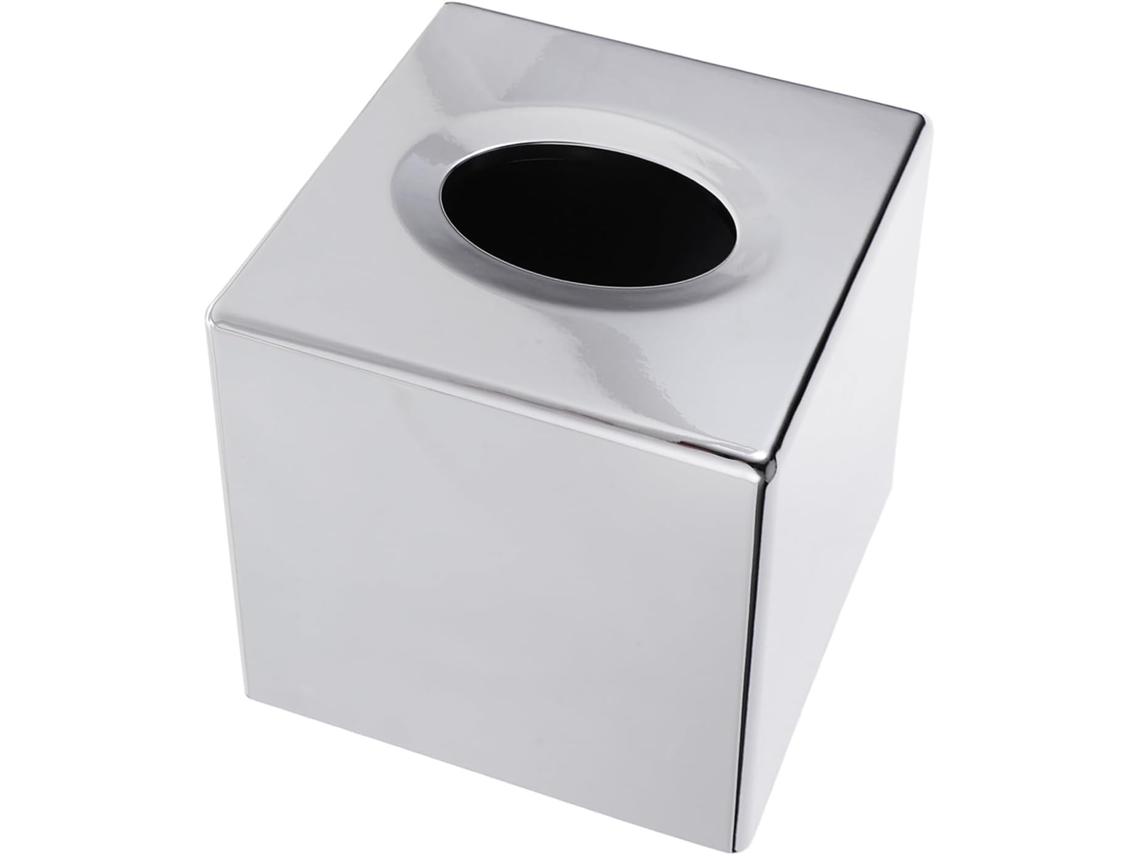 Caixa De Lenços Quadrada Em Abs Eletrogalvanizado Com Design Elegante E Fundo Vazado.