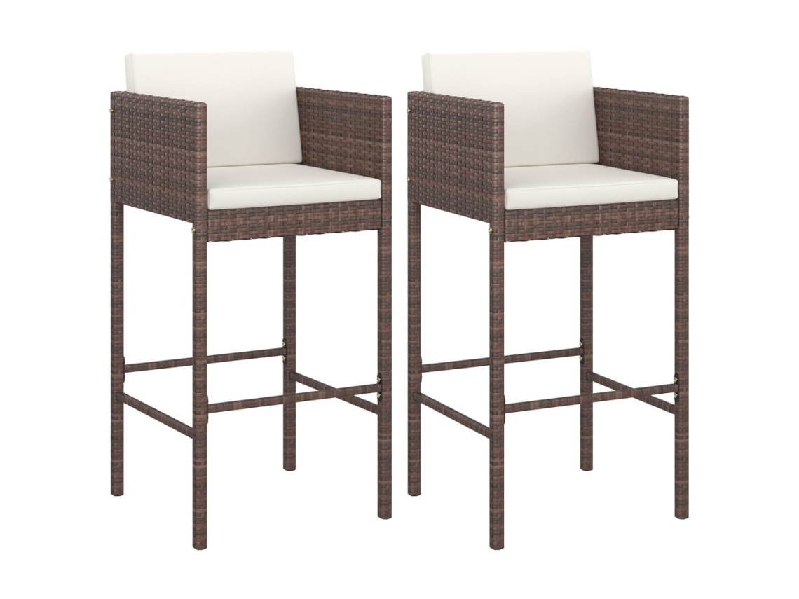 Bar Stool, Bar Stools Vidaxl Marrom Rattan / Vime (n/a)