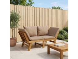 Vidaxl Banco De Jardim 3 Em 1 Com Cushions Madeira Sólida De Acácia