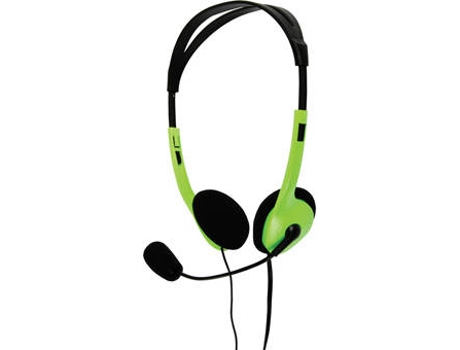 Auscultadores com Fio BASICXL BXL-HEADSET1GR (On Ear - PC - Verde)