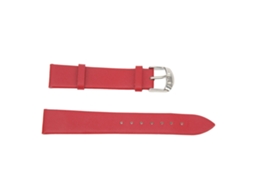 Cinto De Relógio Em Couro Impermeável Inodoro Universal 16mm Acessório De Substituição Vermelho