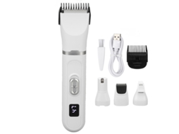 2026 kit de Tesouras para Cães com 4 Lâminas Sem Fio Recarregáveis Trimmer para Patas de Baixo Ruído Branco