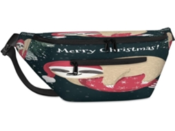Bolsa de Ombro Tropicallife "feliz Natal" com Estampa Fofa de Bicho preguiça 38 X 25 9 X 19 Cm Estampa Fofa de