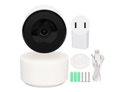 Cámara de seguridad inteligente para el hogar, 1080p HD, inalámbrica, con visión nocturna y control remoto (enchufe estadounidense) | S/MARCA