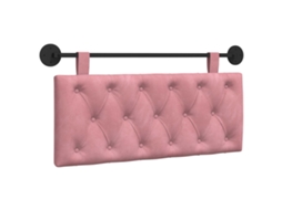 Conjunto 1 Cabeceira Moderna Vidaxl Rosa Veludo (110 X 55 X 7 Cm)