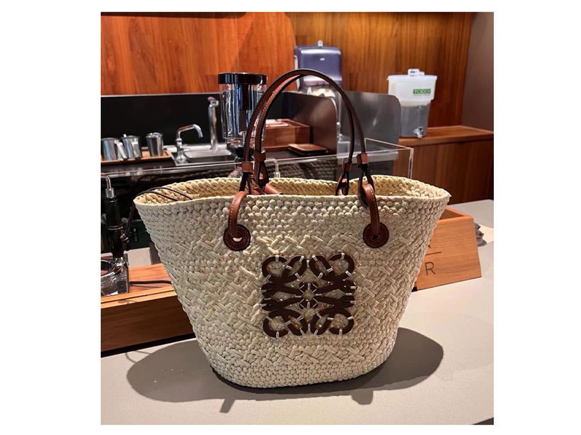 Bolsa de Palha Feminina, Estilo Retrô, Grande Capacidade AQUAFORGE